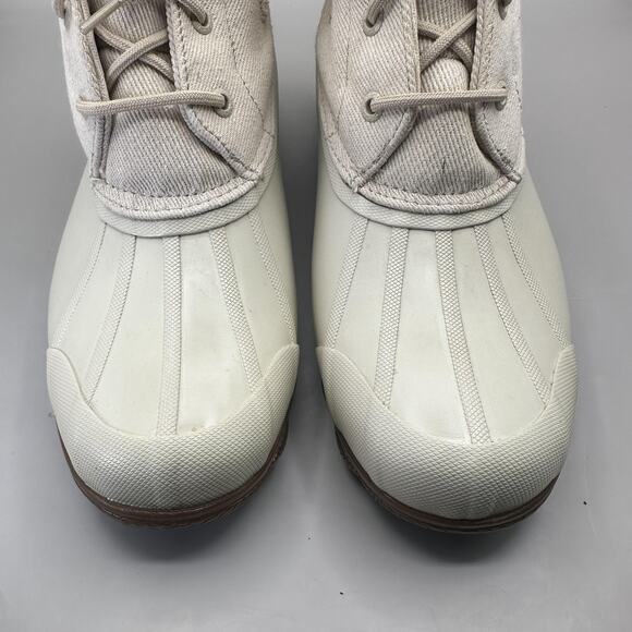 Sperry Saltwater Duck Boots Womens Size 9M White Cream Waterproof Winter Zip - Picture 4 of 9